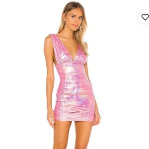 BRAND NEW Pink Kerrie deep v dress